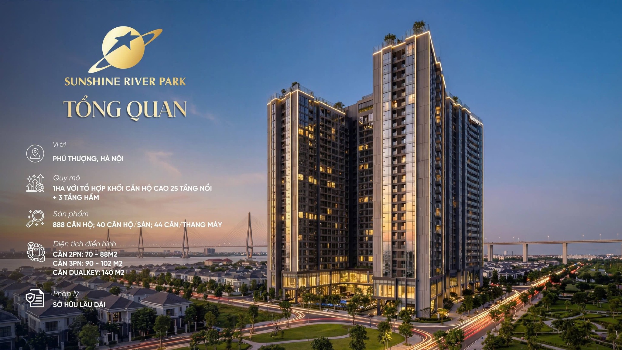 Vốn ban đầu 2,8 tỷ sở hữu Sunshine River Park chung cư 0931711838  gần lõi Cipucha view Sông Hồng