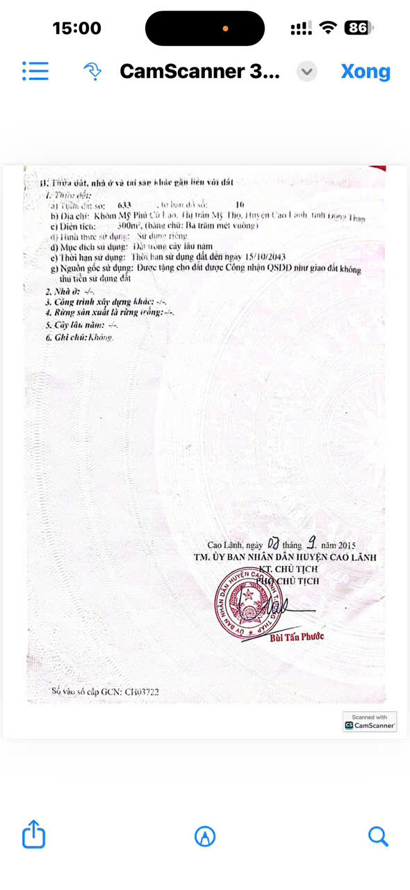 CHÍNH CHỦ CẦN BÁN LÔ ĐẤT CÓ VỊ TRÍ ĐẸP TẠI THỊ TRẤN MỸ THO - H. CAO LÃNH - ĐỒNG THÁP.