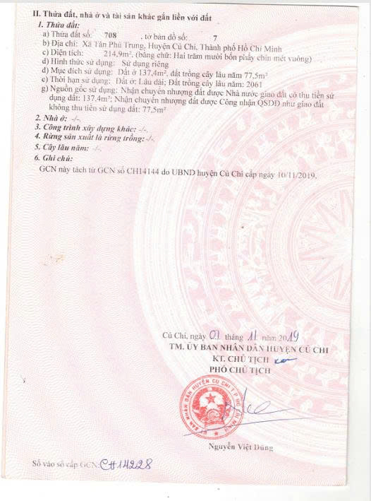 ► BÁN ĐẤT CỦ CHI – GIÁ TỐT CHỈ 5,2 TỶ (THƯƠNG LƯỢNG NHẸ)