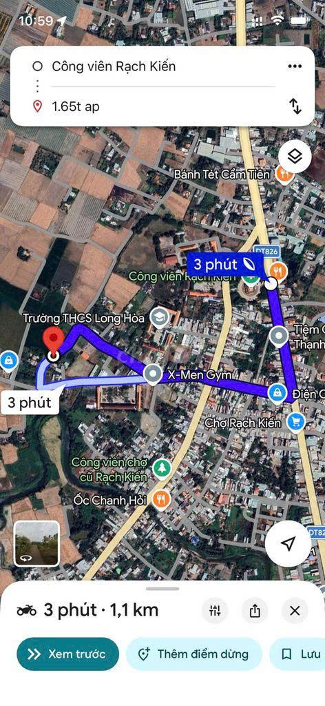 CHÍNH CHỦ BÁN ĐẤT ĐẸP GIÁ GIẢM CHỈ CÒN 1,5 TỶ – 135 M², LONG HÒA, CẦN ĐƯỚC, LONG AN