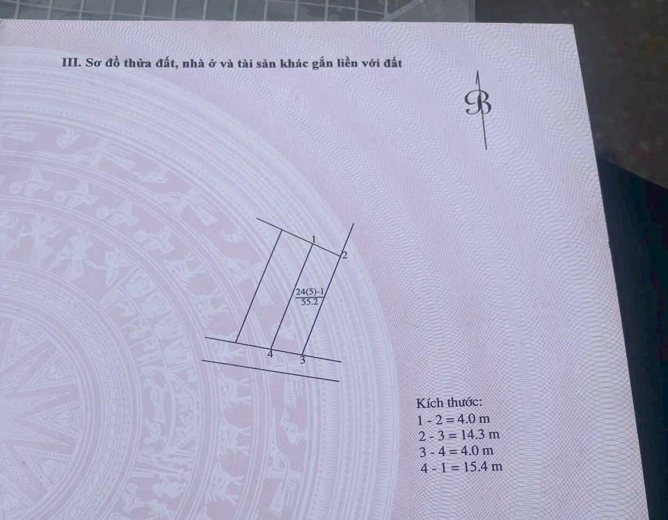 CHÍNH CHỦ BÁN ĐẤT THỔ CƯ KIÊU KỴ – GIA LÂM –  HF NỘI, 55M² – GIÁ 6TỶ400TR