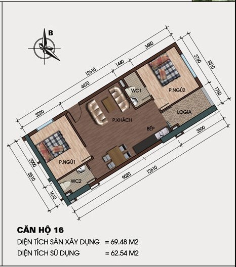 CHO THUÊ CĂN HỘ 02 NGỦ, 69M2. KHU 06 TÒA CŨ, KĐT THANH HÀ, HÀ ĐÔNG, HÀ NỘI-1