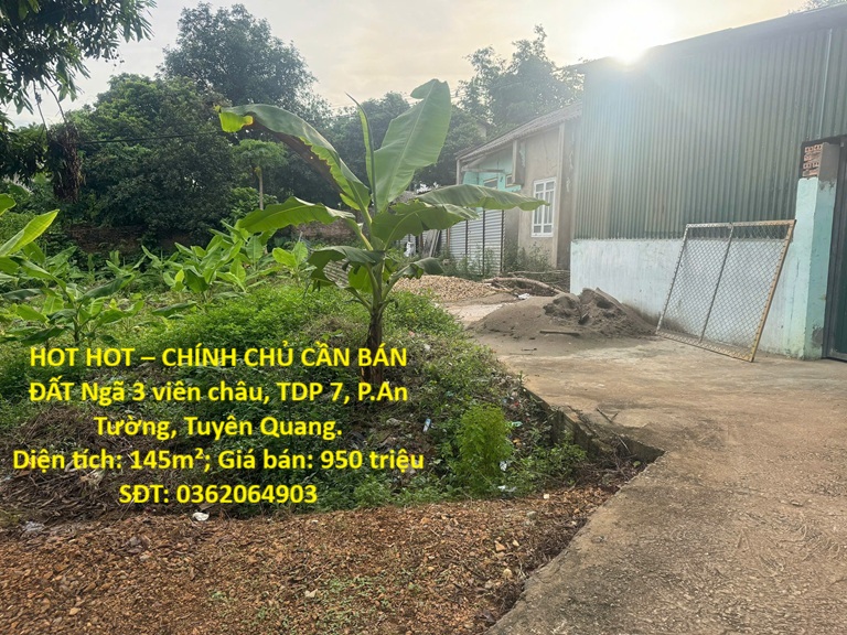 HOT HOT – CHÍNH CHỦ CẦN BÁN ĐẤT Ngã 3 viên châu, TDP 7, P.An Tường, Tuyên Quang