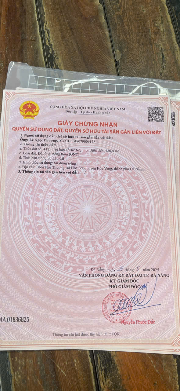 ►  BÁN ĐẤT THỔ CƯ HÒA SƠN – HÒA VANG, TP. ĐÀ NẴNG-1