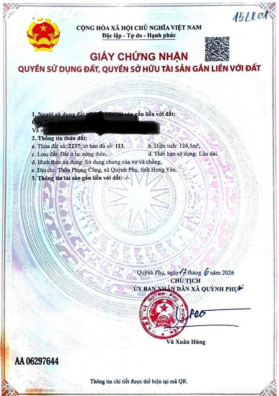 Cc Chào bán 2 lô đất xây biệt thự – Dự án Tân Hoá Quỳnh Hội – Quỳnh Phụ-3