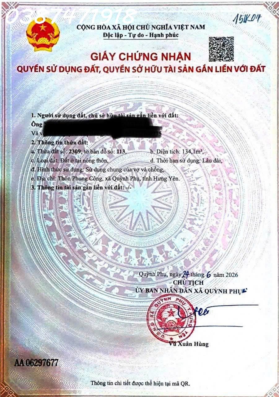 Cc Chào bán 2 lô đất xây biệt thự – Dự án Tân Hoá Quỳnh Hội – Quỳnh Phụ-4