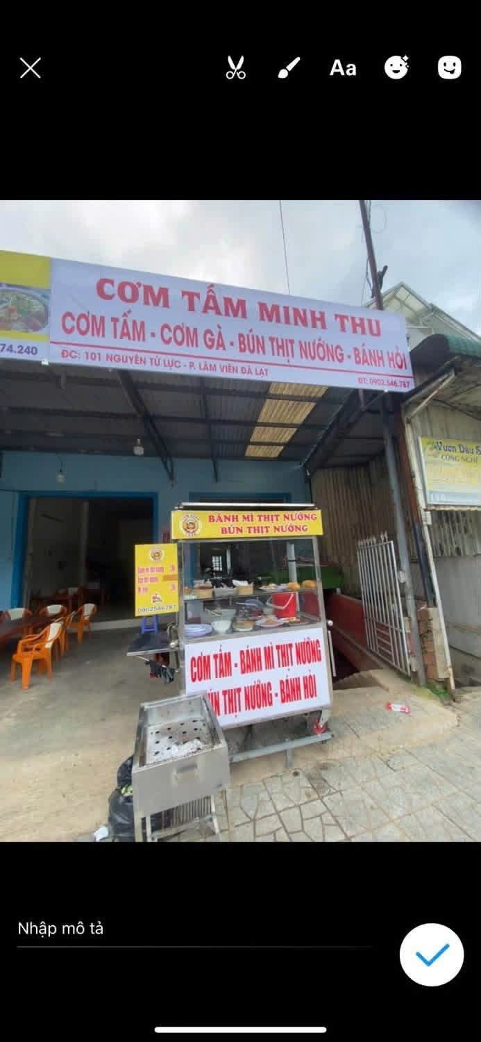 Cần sang lại quán cơm đang hoạt động ổn định. Địa chỉ: Nguyên Tử Lực, Đà lạt