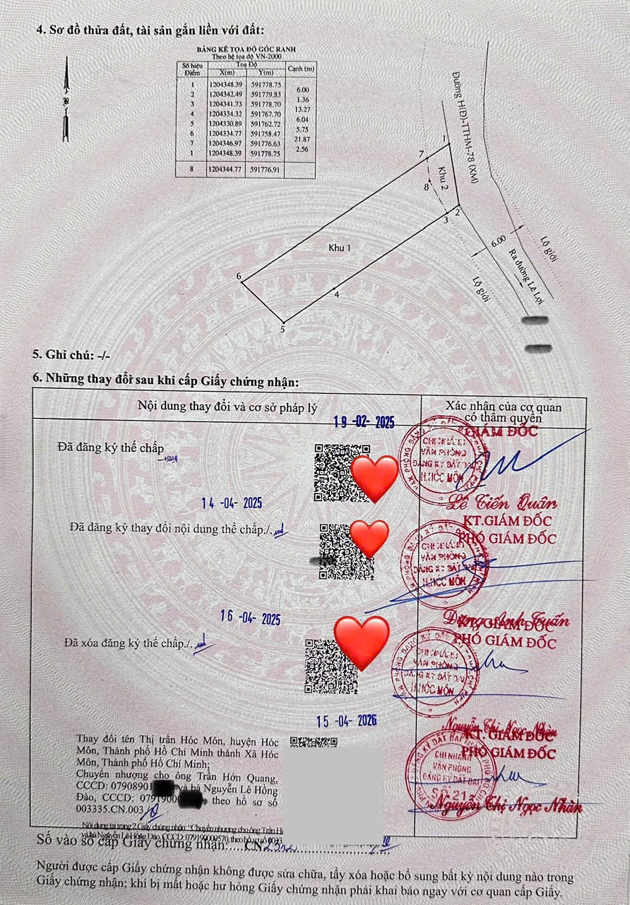 ĐẤT ĐẸP- GIÁ TỐT BÁN NHANH LÔ ĐẤT ĐẦU TƯ LÀ SINH LỜI TẠI huyện Hóc Môn, TPHCM