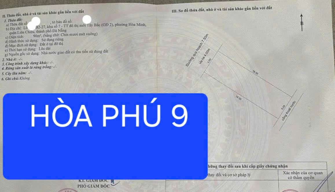 🔴💥Bán đất mặt tiền đường Hòa Phú 9 - Vị trí đẹp -Đường 7,5m.-3