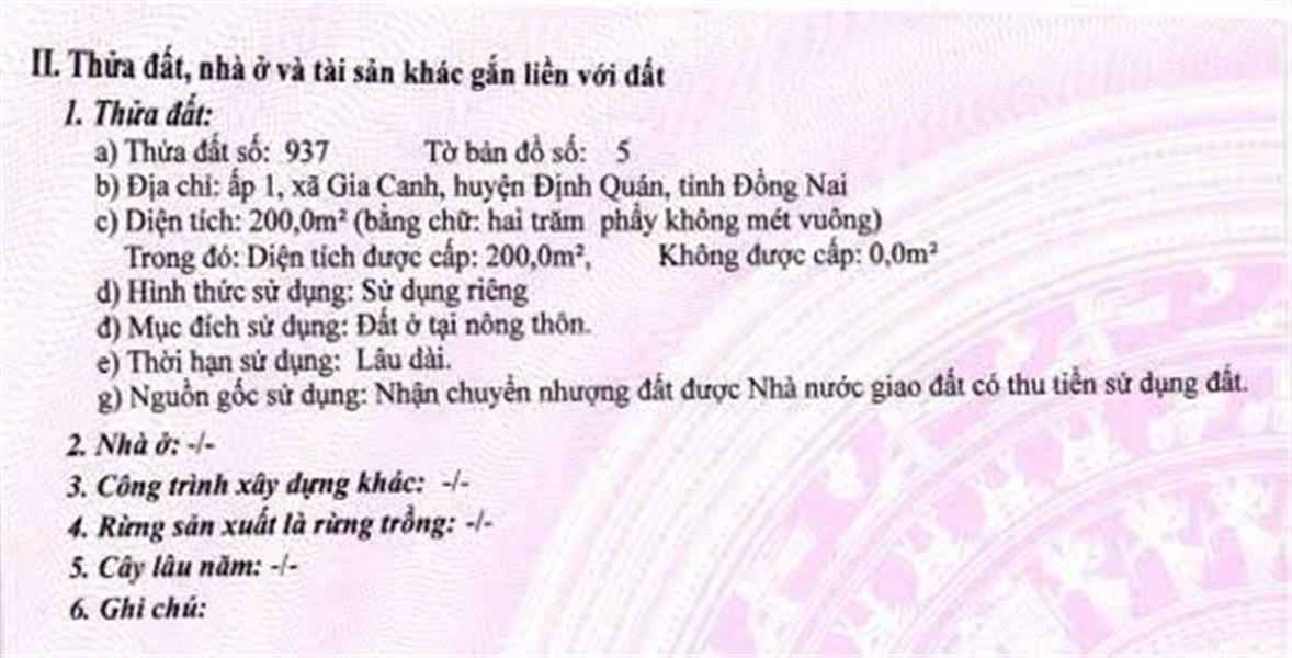 CƠ HỘI ĐẦU TƯ SINH LỜI - Chính Chủ Bán 3 Nền Đất full Thổ Cư Tại Xã Gia Canh, Định Quán, Đồng Nai
