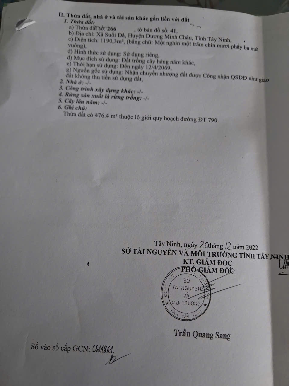 CHÍNH CHỦ BÁN ĐẤT SUỐI ĐÁ – DƯƠNG MINH CHÂU – TÂY NINH-4