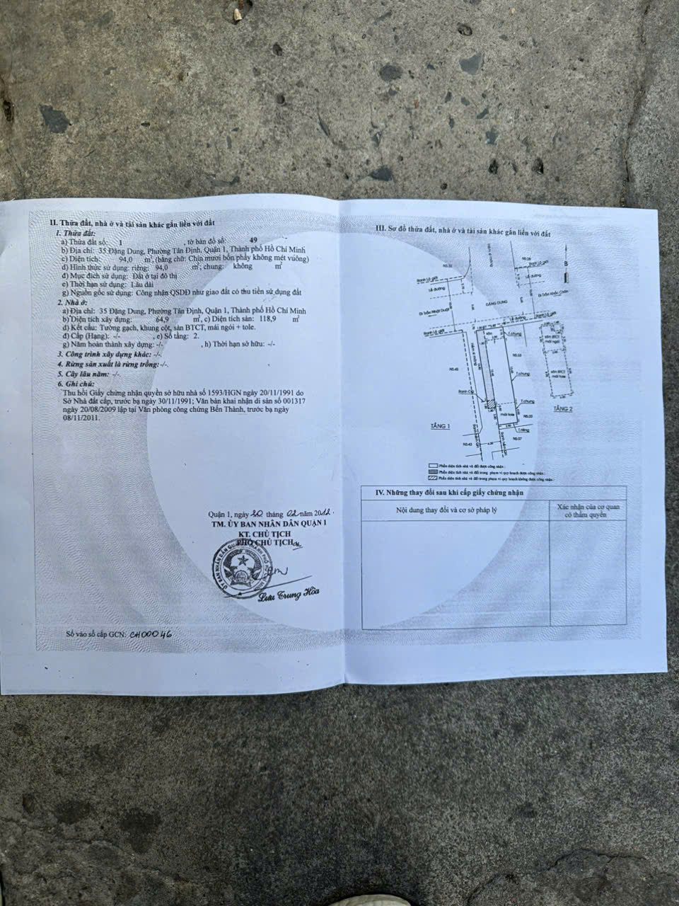 BÁN NHÀ MT SỐ 35 ĐẶNG DUNG PHƯỜNG TÂN ĐỊNH QUẬN 1 (94M2 SHR 33 TỶ) LH:0938627299.-3