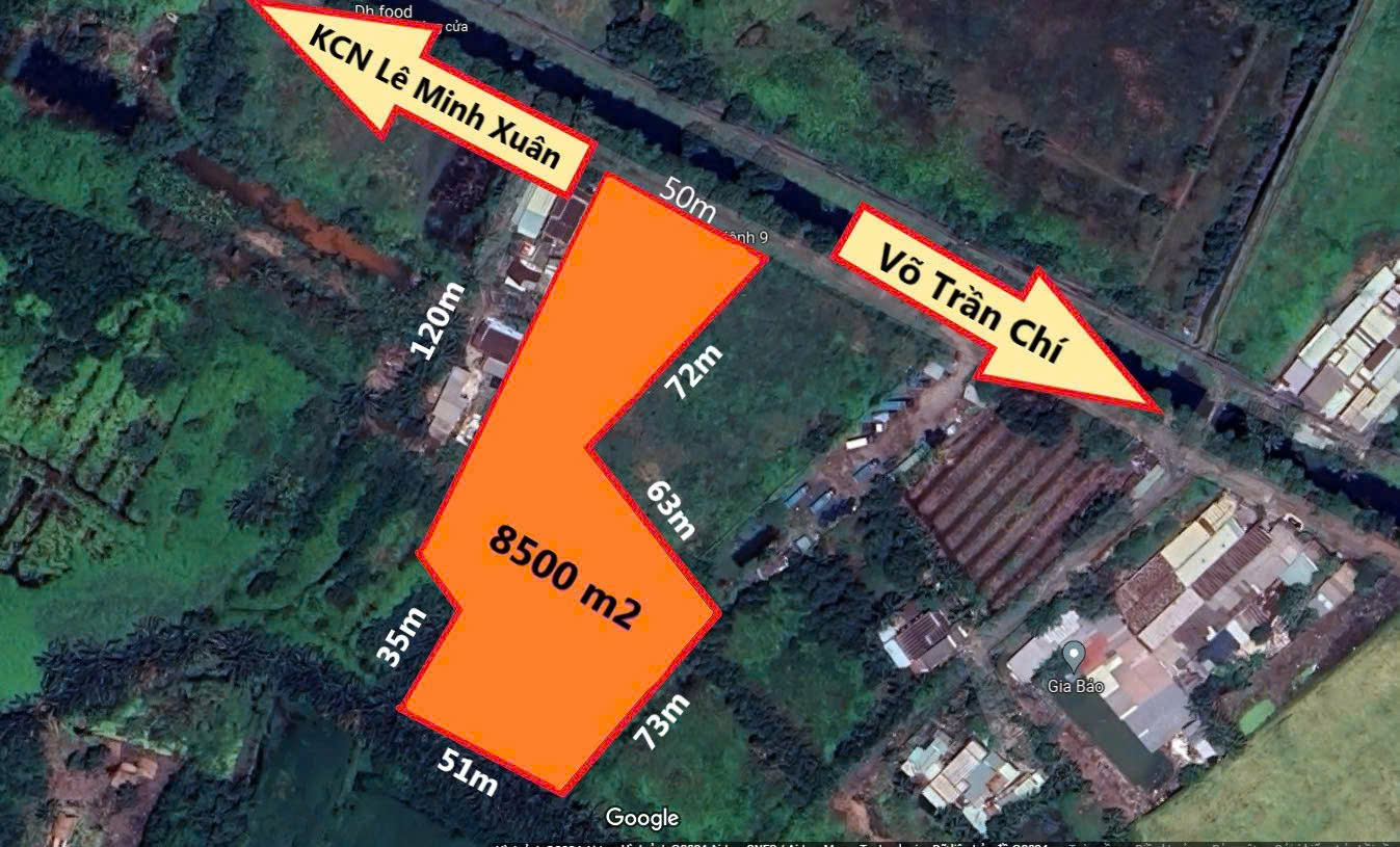 CẦN BÁN 8350M2 ĐẤT VƯỜN MT ĐƯỜNG KÊNH 9