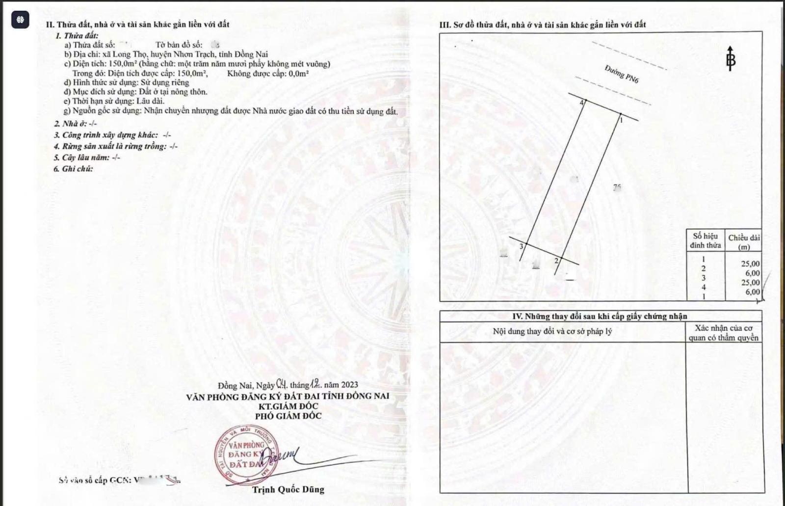 Xả hàng bán nhanh Nền Hud Nhơn Trạch sổ sẵn DT 150m2 ngay khu dân cư với giá 10,5 tr/m2
