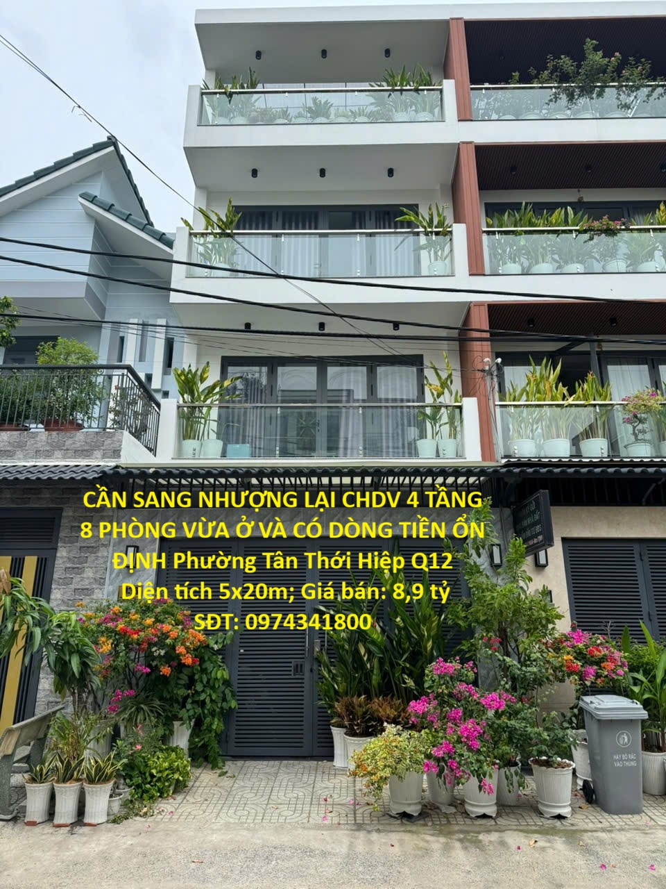 CẦN SANG NHƯỢNG LẠI CHDV 4 TẦNG 8 PHÒNG VỪA Ở VÀ CÓ DÒNG TIỀN ỔN ĐỊNH Phường Tân Thới Hiệp Q12