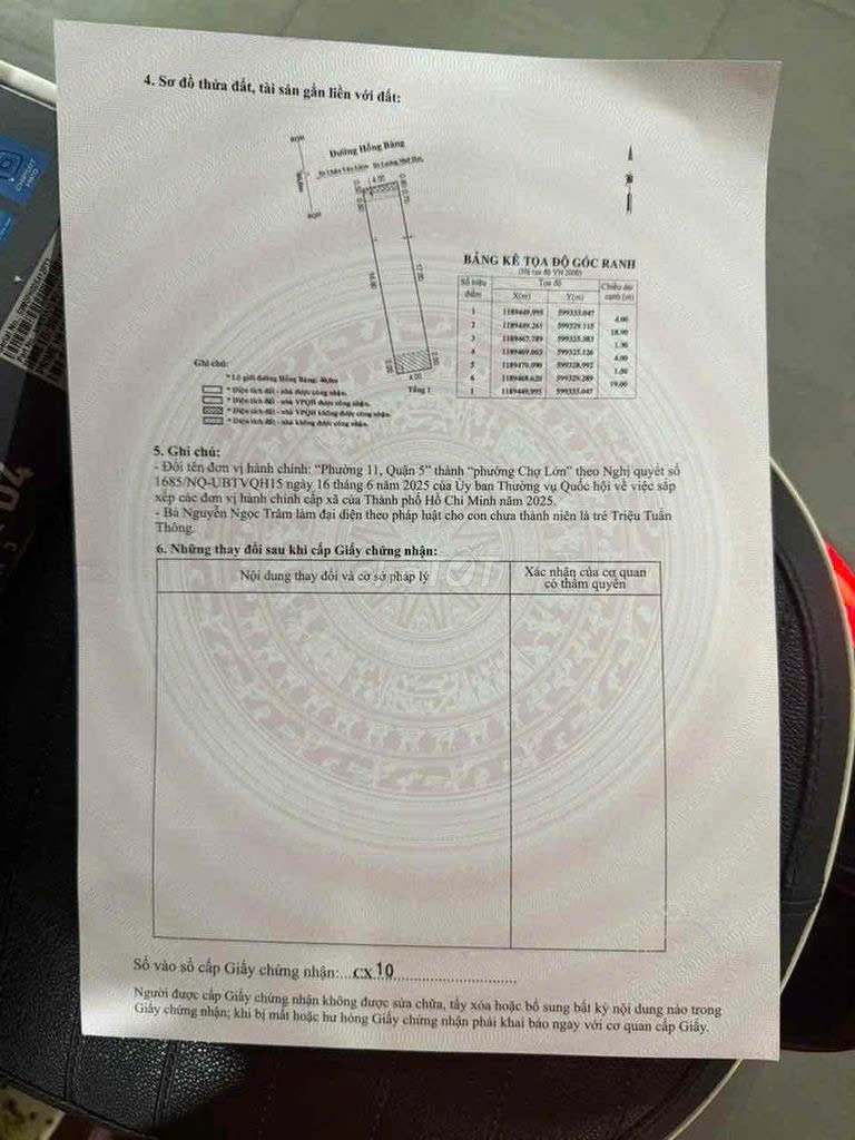 Chính chủ bán nhà mặt tiền đường Hồng Bàng, Quận 5 - 1 gác, 3 lầu, sân rộng - Gần Đại học Y Dược