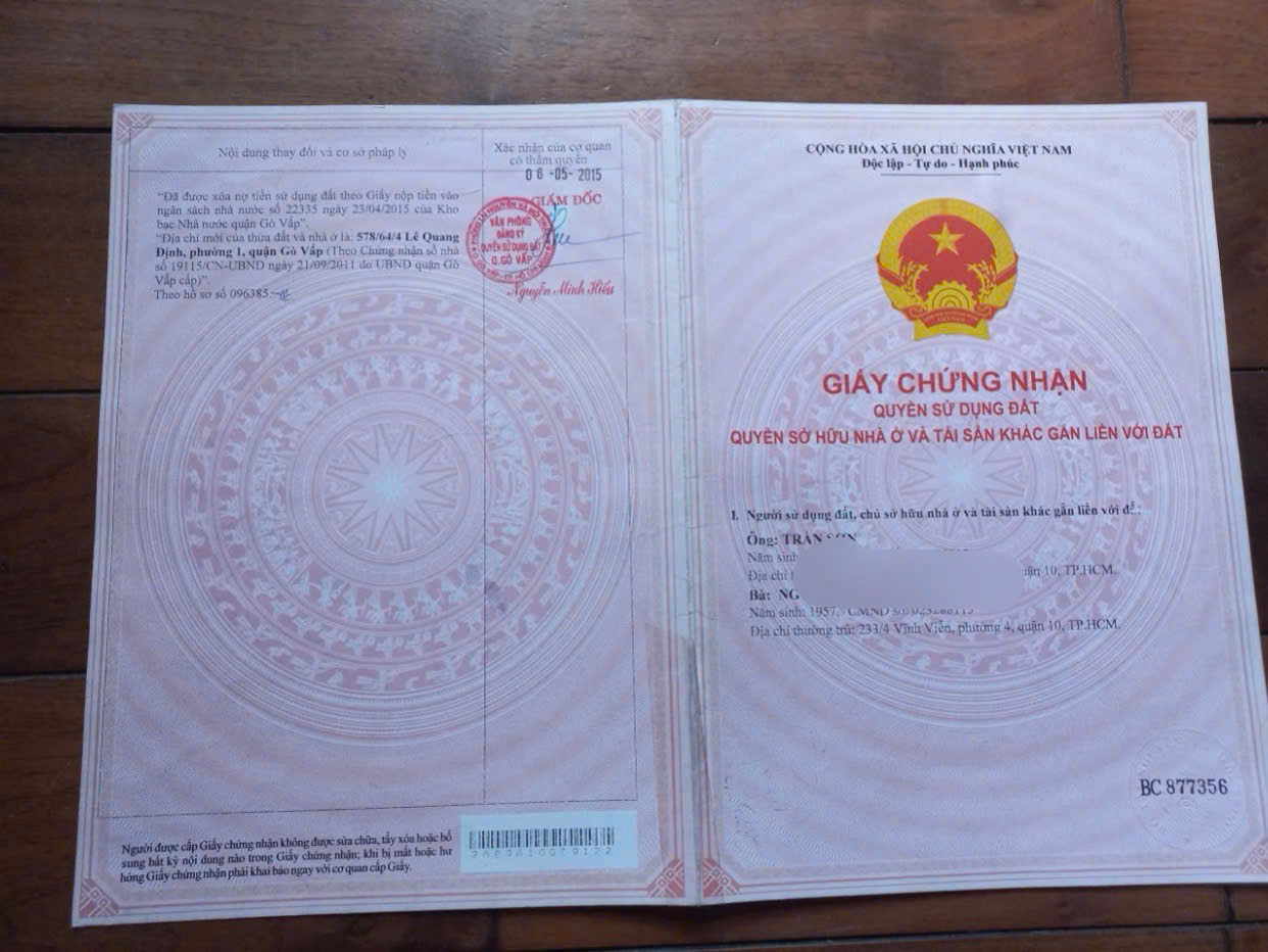CHÍNH CHỦ CẦN BÁN NHANH NHÀ Tại Lê Quang Định, Phường 1, Quận Gò Vấp, Tp Hồ Chí Minh