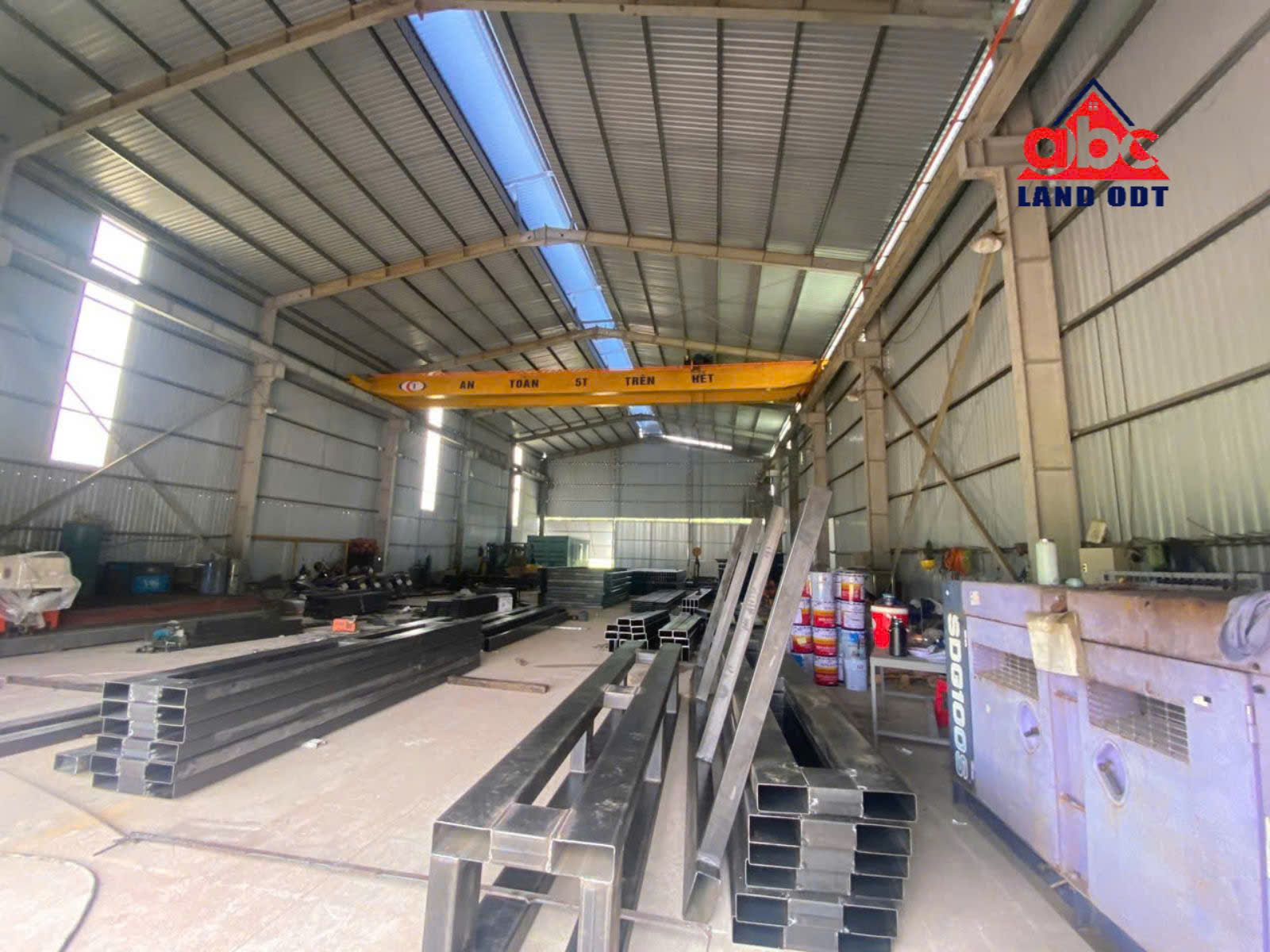 XN387 cho thuê nhà xưởng sản xuất, khung thép lớn, có sẵn cầu trục thích hợp SX , Kho thép-3