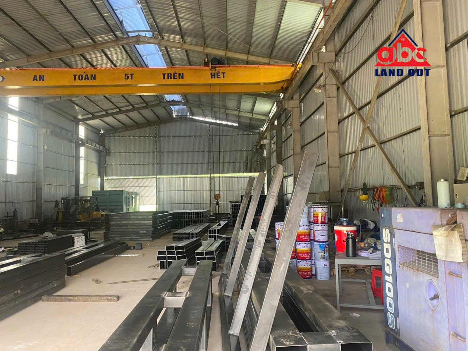 XN387 cho thuê nhà xưởng sản xuất, khung thép lớn, có sẵn cầu trục thích hợp SX , Kho thép-4