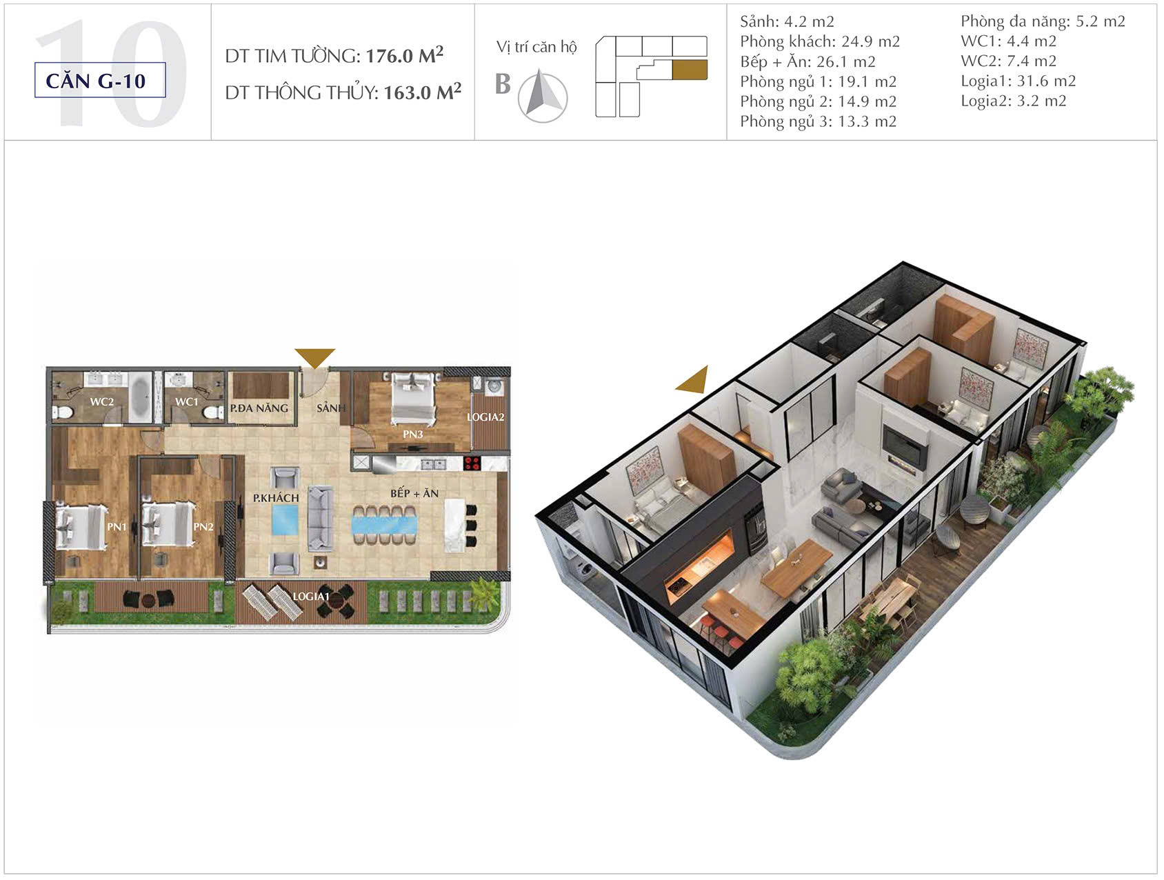 Bán căn hộ 3PN Sunshine Golden River, tầng cao, view công viên 65ha, full NT đẹp - 28 tỷ-4