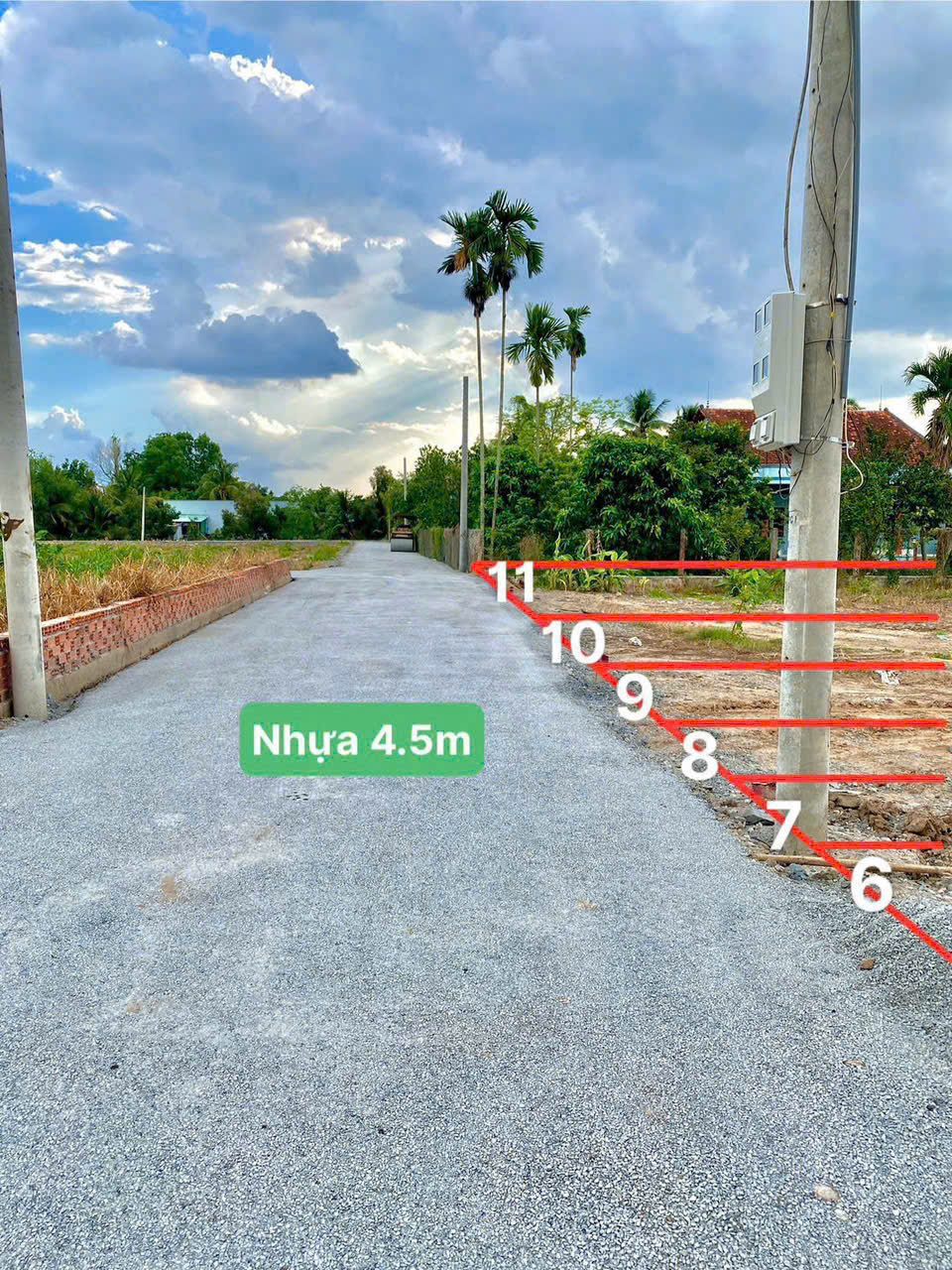 MỞ BÁN 10 LÔ ĐẤT ĐÔ THỊ MẶT TIỀN ĐƯỜNG NHỰA 6M – TẠI XÃ THỦ THỪA, TÂY NINH GIÁ CHỈ TỪ 689 TRIỆU/LÔ
