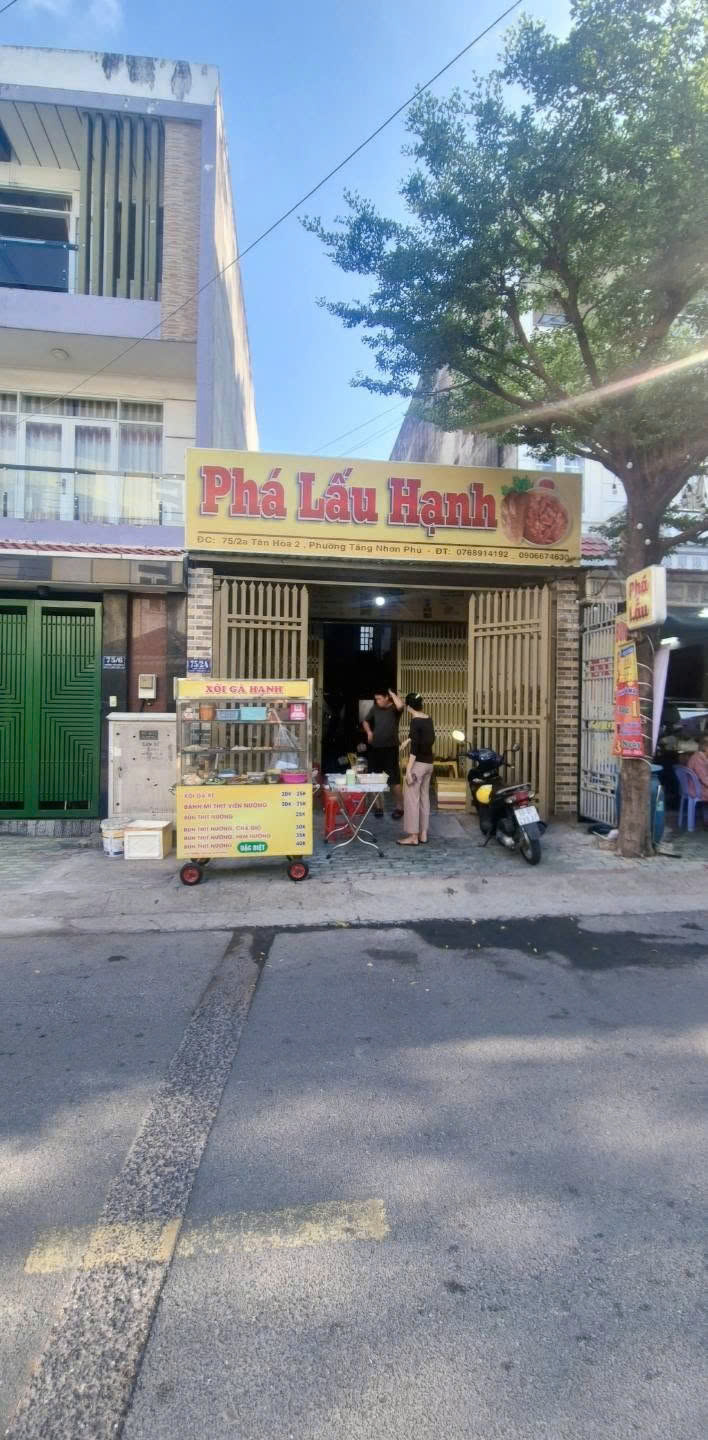 SANG NHƯỢNG QUÁN GẤP – DO TÌNH TRẠNG SỨC KHỎE Địa chỉ: 75/2A Tân Hòa 2, Phường Tăng Nhơn Phú, TP.HCM