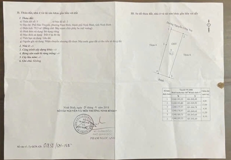 Nhà mặt tiền Nguyễn Công Trứ, TP. Ninh Bình - 2,5 tầng kinh doanh đỉnh, đối diện bến xe, chỉ 79,3m2