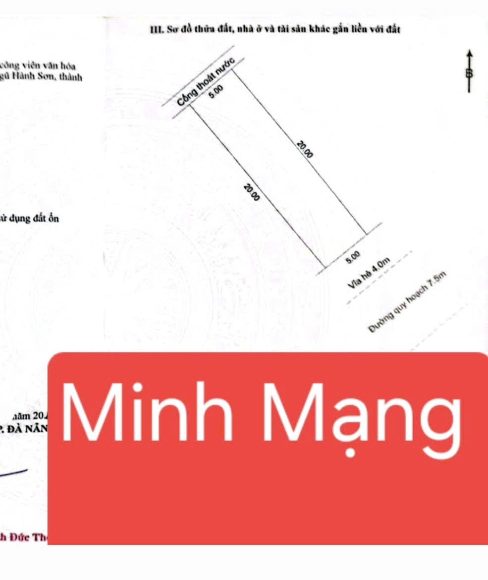 Mặt tiền 10,5m kinh doanh sầm uất - đường Minh Mạng