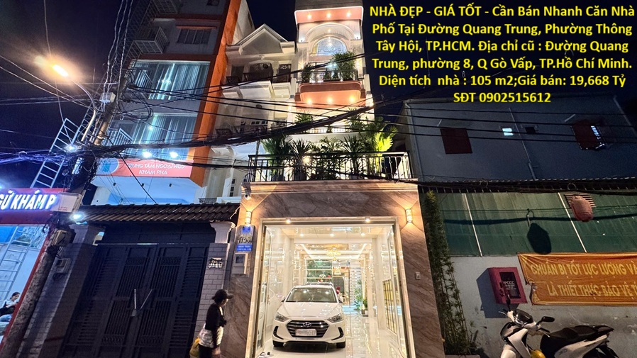 NHÀ ĐẸP - GIÁ TỐT - Cần Bán Nhanh Căn Nhà Phố Tại Đường Quang Trung, Phường Thông Tây Hội, TP.HCM.
