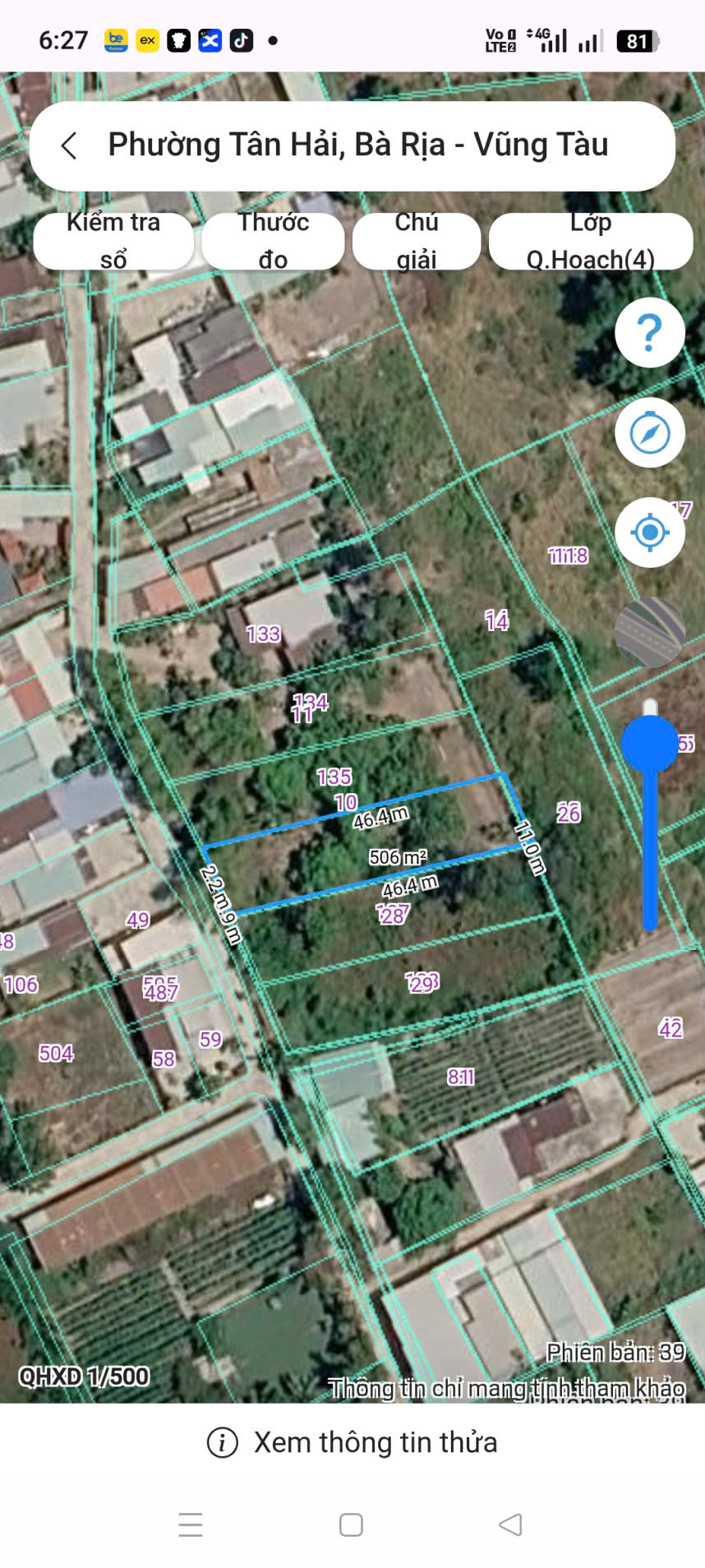 CHÍNH CHỦ CẦN BÁN ĐẤT 502m² – PHƯỜNG TÂN HẢI, TP. PHÚ MỸ