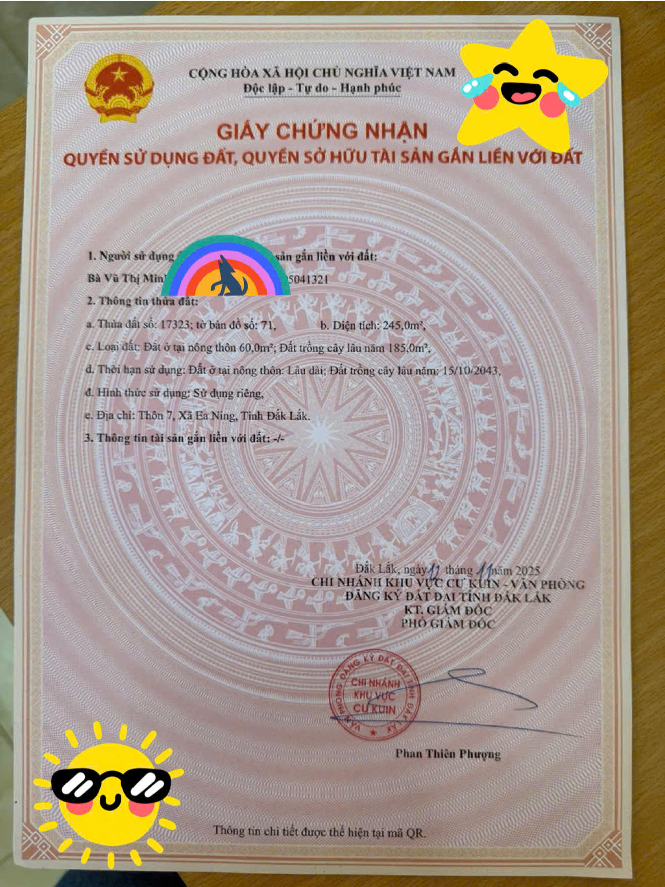 CẦN BÁN LÔ ĐẤT TẠI THÔN 7, XÃ EA NING, HUYỆN CƯ KUIN, ĐẮK LẮK-4
