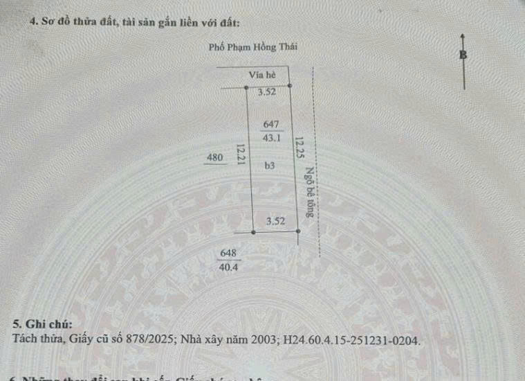 Bán Nhà Góc Mặt Phố Cổ Phạm Hồng Thái 3 Tầng Kinh Giá 5.x Tỷ-3