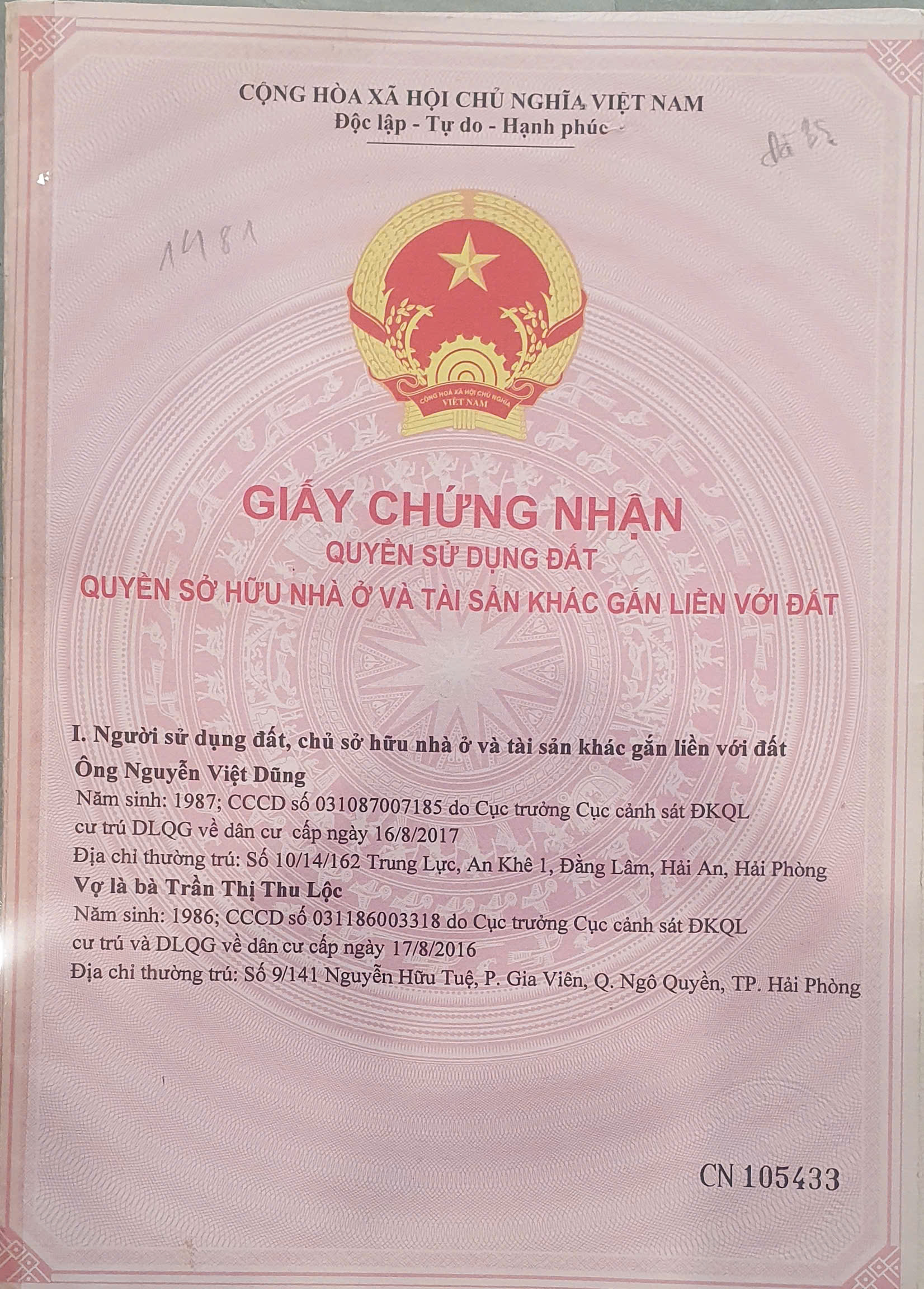 CHÍNH CHỦ CẦN BÁN LÔ ĐẤT GÓC ĐẸP TẠI TÂN THÀNH – DƯƠNG KINH, HẢI PHÒNG