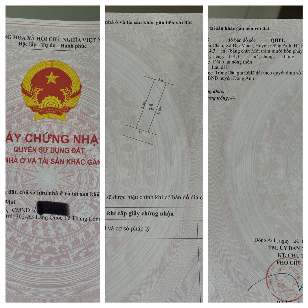 CHÍNH CHỦ Cần Bán Lô Đất Đấu Thầu Tại Thôn Mai Châu, Xã Thiên Lộc, Thành Phố Hà Nội
