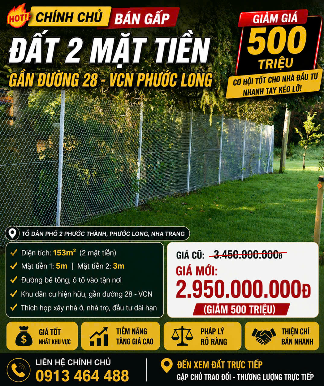 ►  HOT! CHÍNH CHỦ BÁN GẤP 

ĐẤT 2 MẶT TIỀN