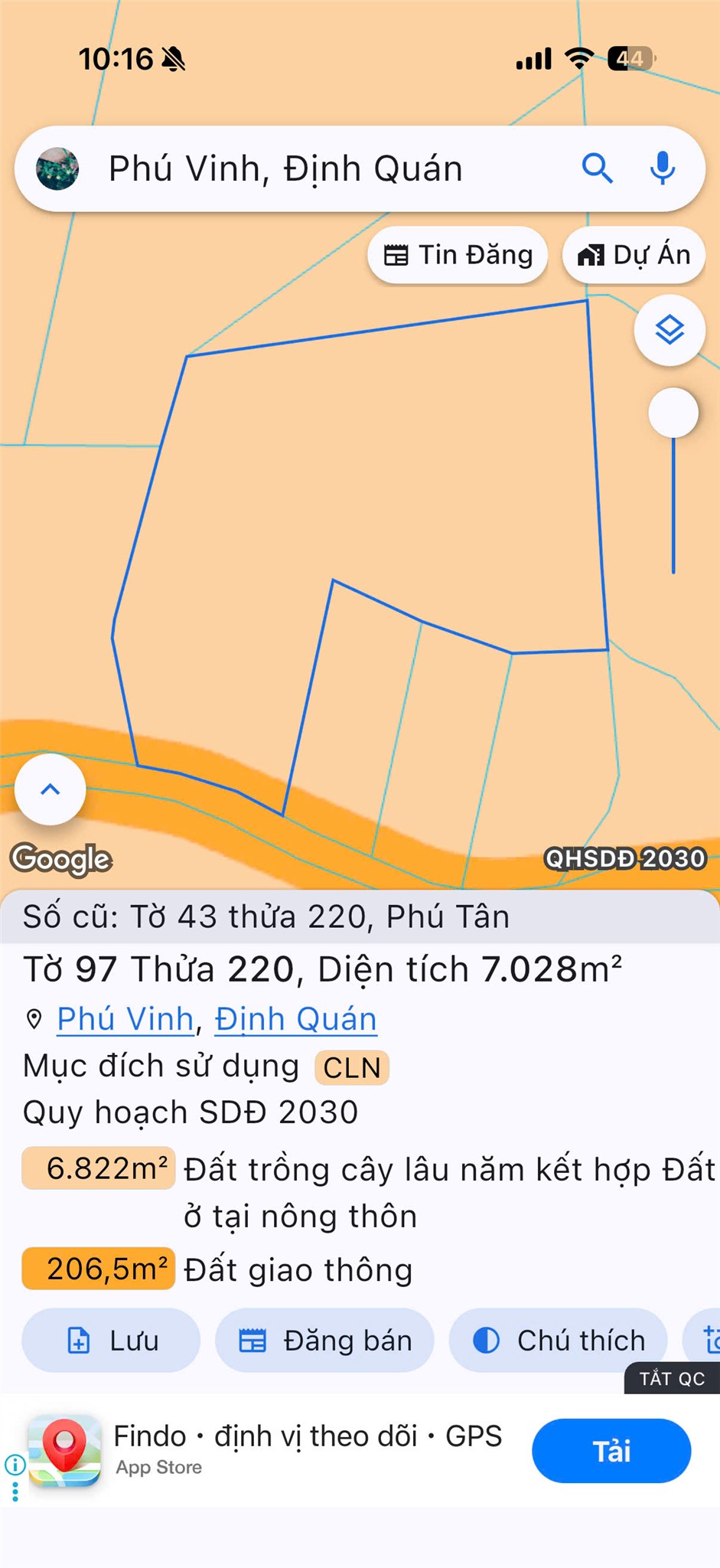 ĐẦU TƯ LÀ SINH LỜI - Chính Chủ Bán Nhà Đất Đường Hương Lộ 120, Xã Phú Tân, Định Quán, Đồng Nai