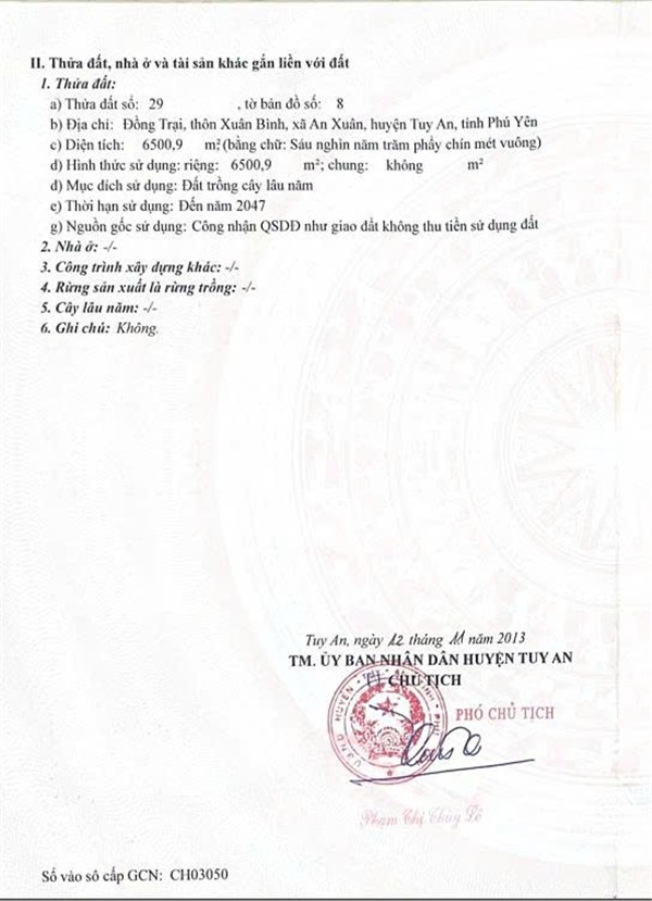 HOT HOT – CHÍNH CHỦ CẦN BÁN ĐẤT RSX  2.7 HÉC TA  Tại Thôn Xuân Bình, xã An Xuân, Tuy An,  Phú Yên.-1