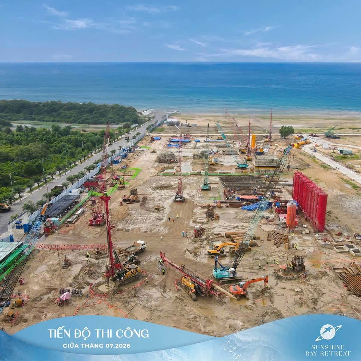 CẬP NHẬT TIẾN ĐỘ SUNSHINE BAY RETREAT – GIỮA THÁNG 07/2026
TĂNG TỐC THI CÔNG – SẴN SÀNG BƯỚC SANG GIAI ĐOẠN MỚI