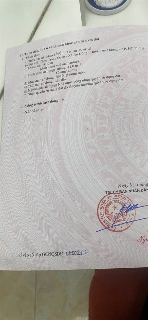 NHÀ CHỈNH CHỦ-  GIÁ TỐT BÁN NHANH CĂN NHÀ 2 TẦNG VỊ TRÍ ĐẸP An Trang , An Đồng, tp Hải Phòng