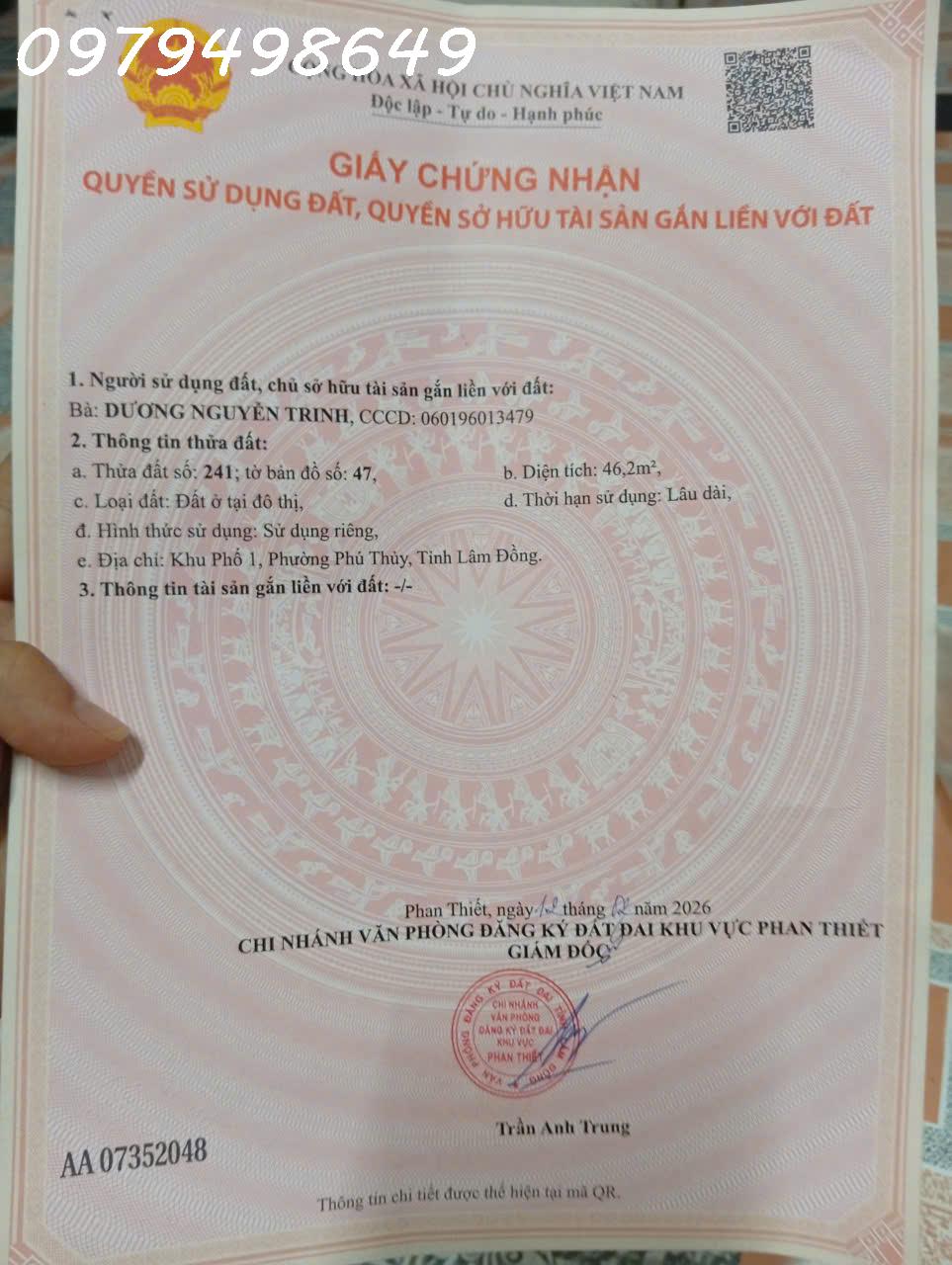 CHÍNH CHỦ CẦN BÁN ĐẤT TRUNG TÂM PHAN THIẾT – CƠ HỘI ĐÓN SÓNG THÀNH PHỐ BIỂN ĐANG BỨT PHÁ-3