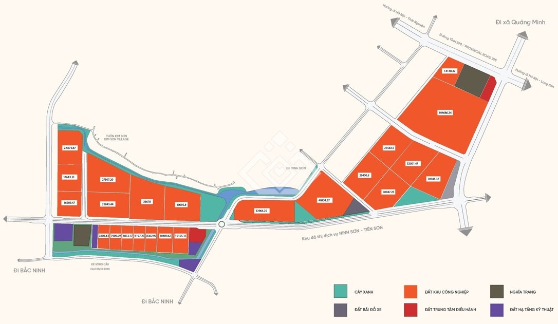 ĐẤT CÔNG NGHIỆP KCN TIÊN SƠN - NINH SƠN, BẮC NINH – Sổ Đỏ Đến 2075.