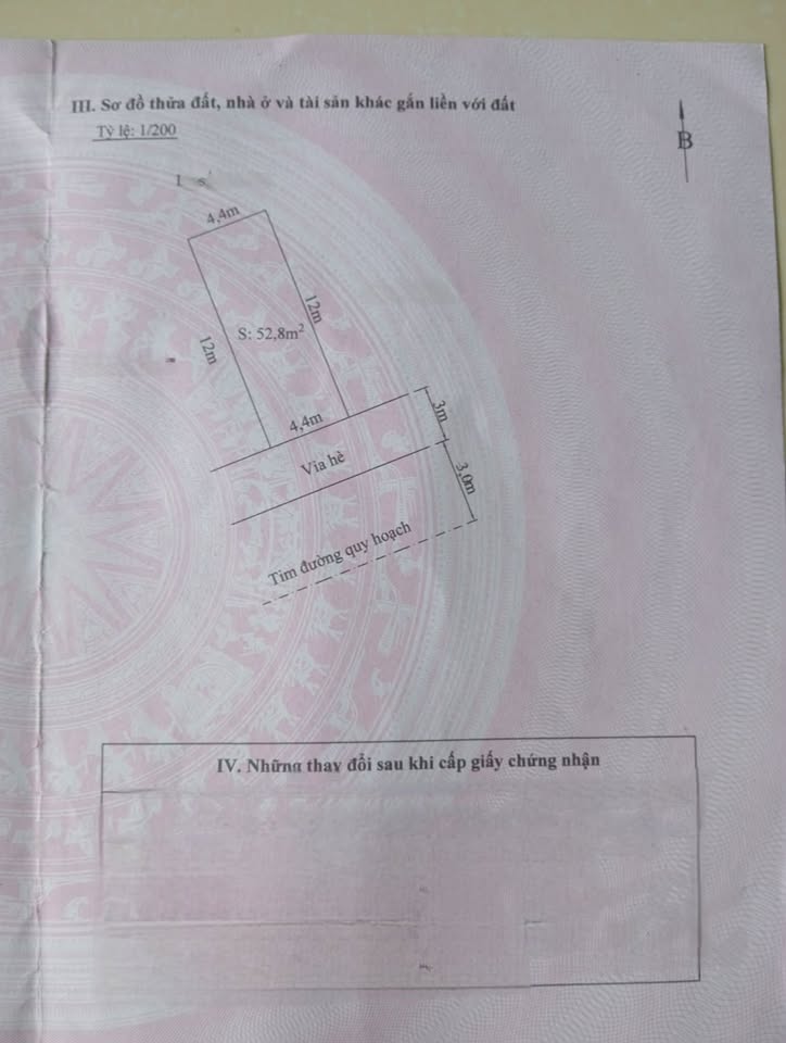 Bán lô đất có diện tích 52,8m2 Tại Khu Tái Định Cư Đồng Giáp - Hải An - Hải Phòng.