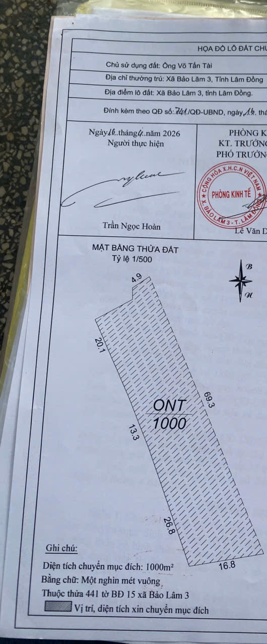 HOT HOT – CHÍNH CHỦ CẦN BÁN LÔ ĐẤT 1.000M² THỔ CƯ VEN TP. BẢO LỘC, X. Bảo Lâm 3, T. Lâm Đồng