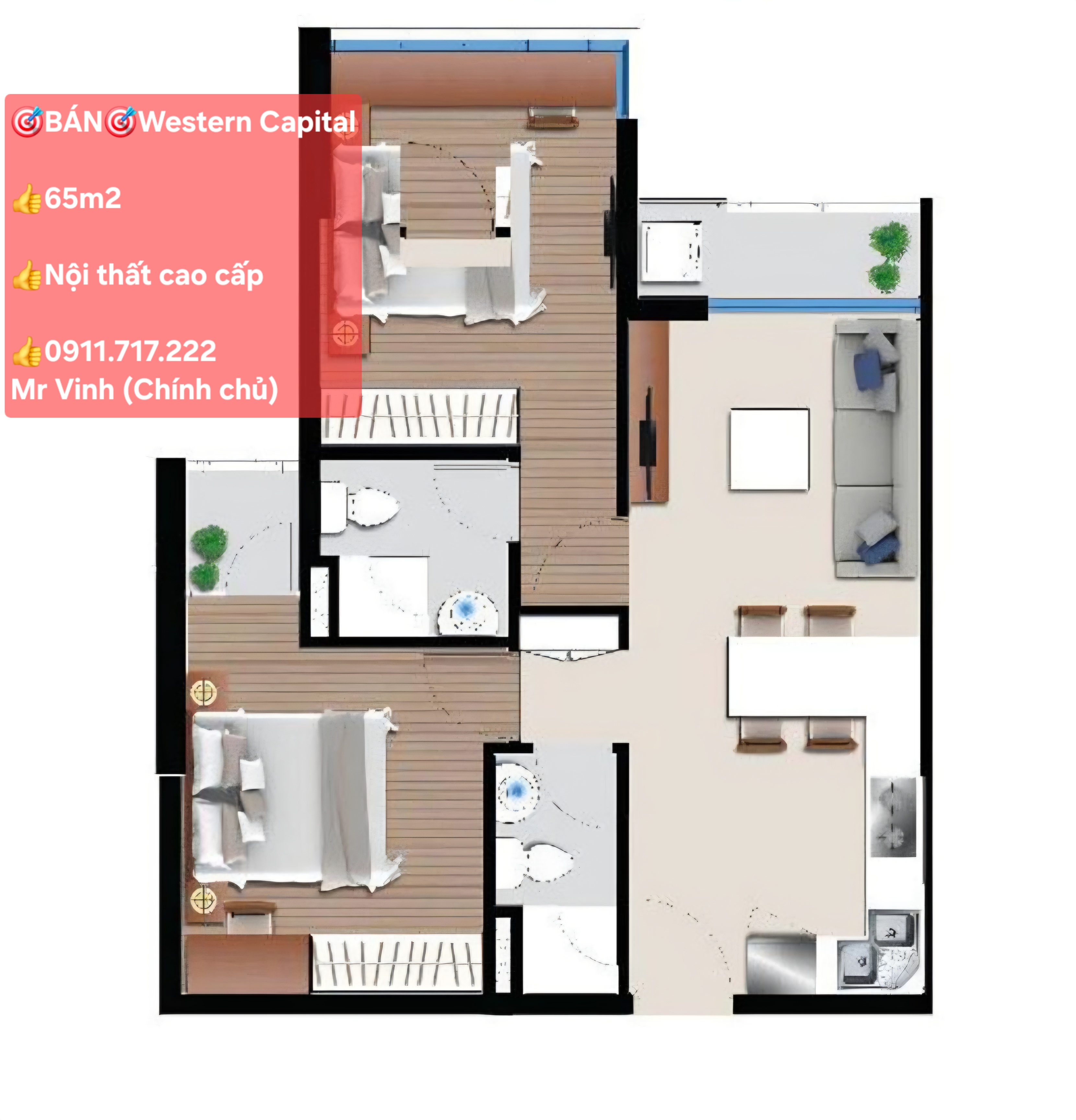 HOT HOT – CHÍNH CHỦ CẦN BÁN CĂN HỘ WESTERN CAPITAL ĐẸP - GIÁ TỐT PHƯỜNG 10 QUẬN 6, Hồ Chí Minh-1