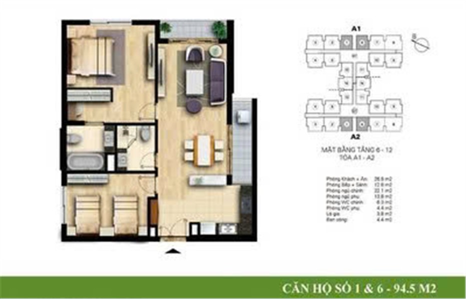 HOT HOT – CHÍNH CHỦ CẦN BÁN CĂN HỘ HÒA BÌNH GREEN CITY TẠI P. Nại Hiên Đông, Q. Sơn Trà, TP. Đà Nẵng
