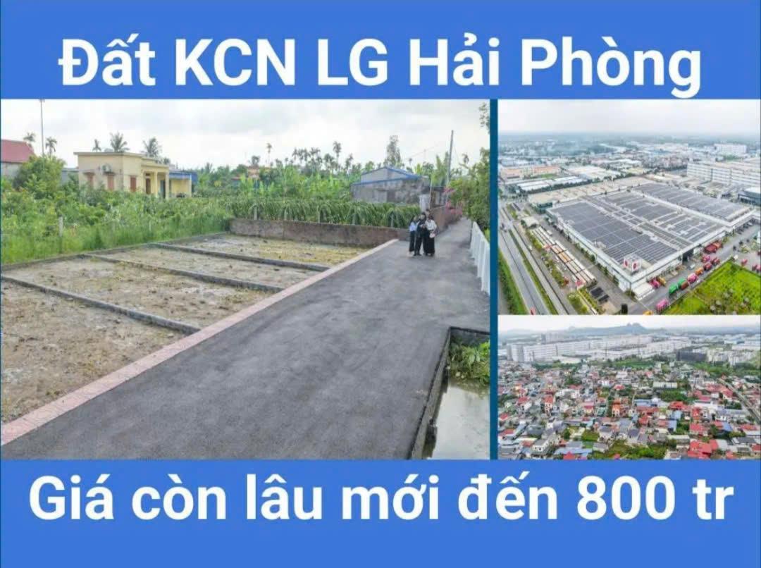 CHỈ TỪ 800TRIỆU - 1,5 TỶ/LÔ – SỞ HỮU NGAY ĐẤT NỀN FULL THỔ CƯ ĐÓN SÓNG TĂNG TRƯỞNG LỚN CẠNH KCN LG TRÀNG DUỆ 3 HẢI PHÒNG!
