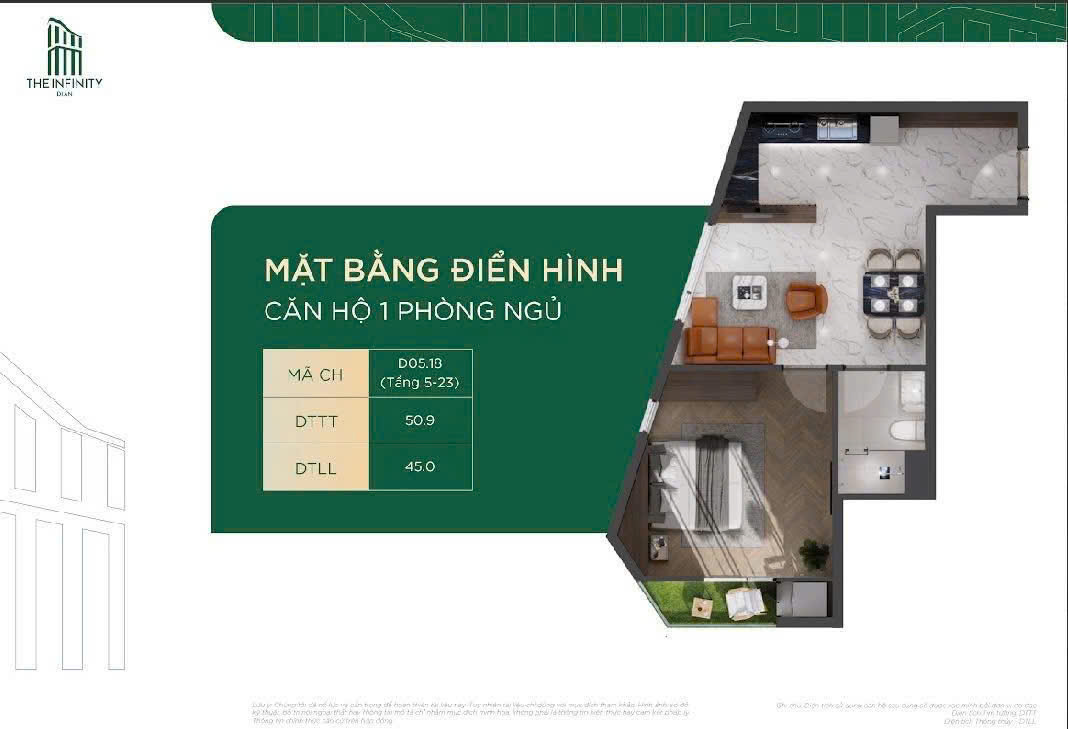 CHÍNH CHỦ BÁN LỖ - 1PN INFINITY DĨ AN