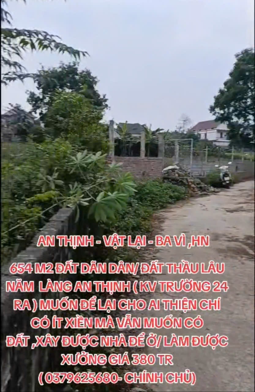 MẢNH ĐẤT GIÁ HỜI - BÁN NHANH LÔ ĐẤT DÃN DÂN /TRỒNG CÂY LÂU NĂM - ĐẦU TƯ LÀ SINH LỜI TẠI h. Ba vì HN-4