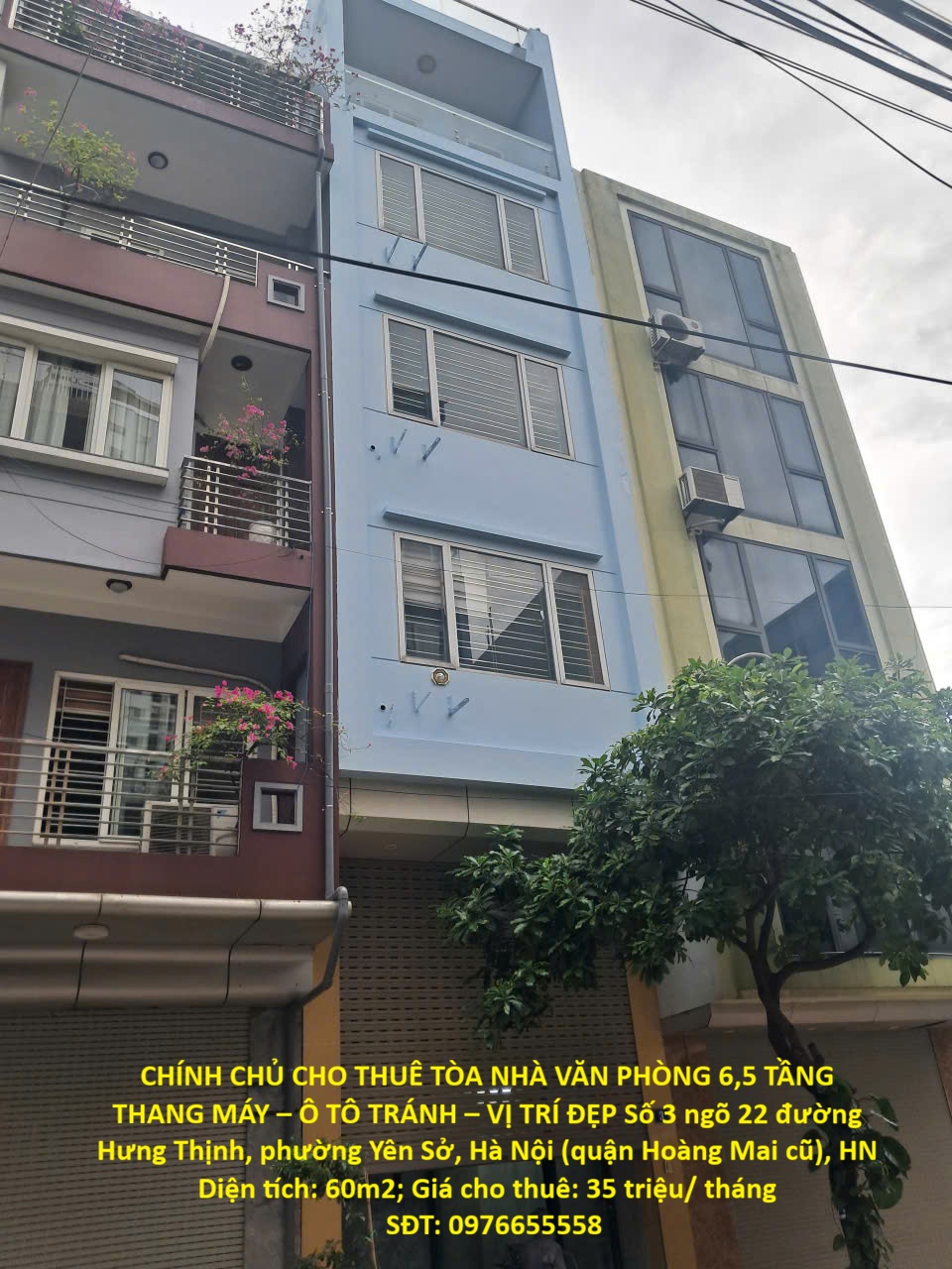CHÍNH CHỦ CHO THUÊ TÒA NHÀ VĂN PHÒNG 6,5 TẦNG THANG MÁY – Ô TÔ TRÁNH – VỊ TRÍ ĐẸP YÊN SỞ, TP Hà Nội