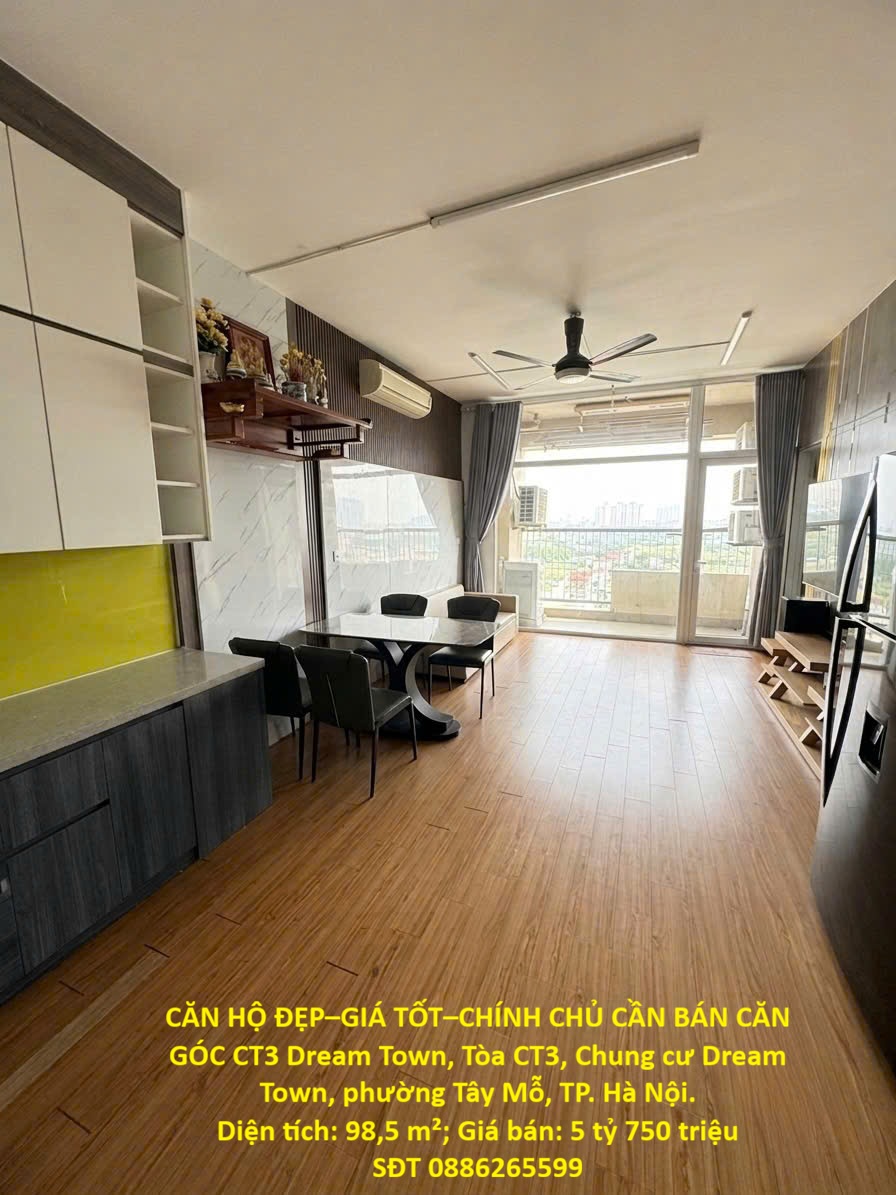 CĂN HỘ ĐẸP–GIÁ TỐT–CHÍNH CHỦ CẦN BÁN CĂN GÓC CT3 Dream Town, P. Tây mỗ, Q.Nam từ Liêm, TP.Hà Nội